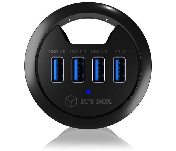 ICY BOX HUB USB 3.0 - 4x USB (audio, montaż do biurka) - 622645 - zdjęcie 4